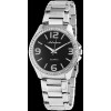 Damenuhr Edelstahlband silberfarben schwarzes Ziffernblatt Adrina 1800029-001 Analog