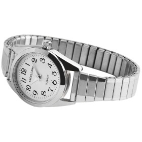 Excellanc Damenuhr mit Metallzugband silberfarben - Analog