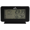 Wetterstation schwarz Wecker Schlummer Alarm Kalender Temperatur Uhrzeit 12/24