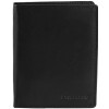 Herren Geldbörse Leder schwarz 9 x 11 cm Hochformat Gelschein- Kleingeld,- Kreditkarten- Ausweißfach