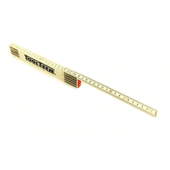 Holz Zollstock 2 Meter Metallscharniere Werkzeug Messgeräte Tooltech 10968