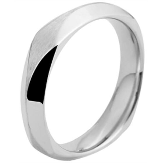 Herren Fingerring Ring Edelstahl silberfarben Größe 64 schlicht