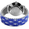 Excellanc 1700006-003 Damenuhr mit Metallzugband blau/weiß Seepferdchen