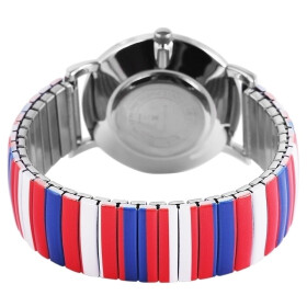 Excellanc 1700006-005 Damenuhr mit Metallzugband Anker weiß blau rot