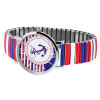 Excellanc 1700006-005 Damenuhr mit Metallzugband Anker weiß blau rot