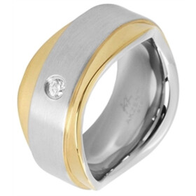 Akzent 5060082-54 Damen-Ring aus Edelstah...