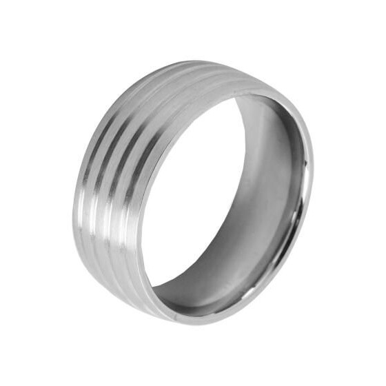 Akzent 5060084-58 Damen-Ring aus Edelstahl Ringgröße 58 silberfarben