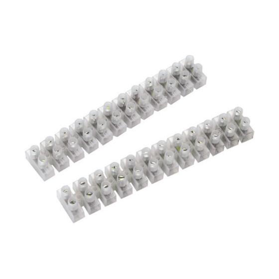 Lüsterklemme 4 mm² - 12 Pol - 2 Leisten Werkzeug Elektronik ToolTech 30063