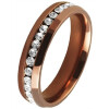Damenring Ring Fingerring Edelstahl rosegoldfarben Ringgröße: 62 Akzent 5060148-62