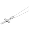 Edelstahl Damen Ankerkette mit Kreuzanhänger 45 cm Stärke 1 mm silberfarben Akzent 5010083-001