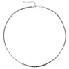 Akzent 5000045-0450 Edelstahl Damen Omega-Halsreif - Länge: 45 cm / Stärke: 4 mm - silberfarben