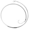 Akzent 5000045-0450 Edelstahl Damen Omega-Halsreif - Länge: 45 cm / Stärke: 4 mm - silberfarben