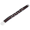 Akzent Lederarmband dreireihig Edelstahlelemente braun