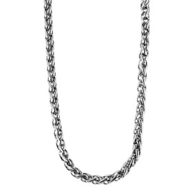 Edelstahl Damen Zopfkette silberfarben Länge: 60 cm...