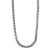 Edelstahl Damen Zopfkette silberfarben Länge: 60 cm / Stärke: 3 mm