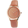 Excellanc 1900081-001 Analog Damenuhr Kunstlederband altrose