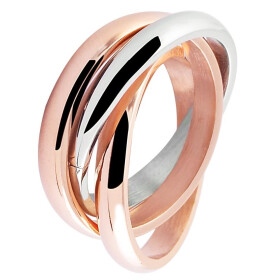 Akzent 5060235-60 Damen-Ring aus Edelstahl, bicolor...