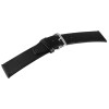Basic Leder Uhren Armband schwarz glatt flach 22 mm Stegbreite