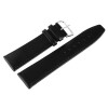 Basic Leder Uhren Armband schwarz glatt flach 22 mm Stegbreite