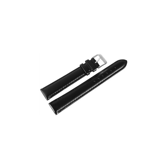 Leder Uhren Armband schwarz glatt gepolstert XXL 18 mm Stegbreite Steinmeister