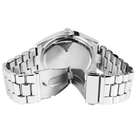 Unisexuhr Metallarmband silberfarben Analog Quartzwerk Steinbesatz King Star 1800058-003