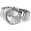 Unisexuhr Metallarmband silberfarben Analog Quartzwerk Steinbesatz King Star 1800058-003