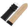 Basic Leder Armband schwarz glatt gepolstert weiße Naht Stegbreite 22 mm
