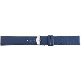 Basic 8000053-160 Echtleder Armband in dunkelblau glatt flach Stegbreite 16 mm
