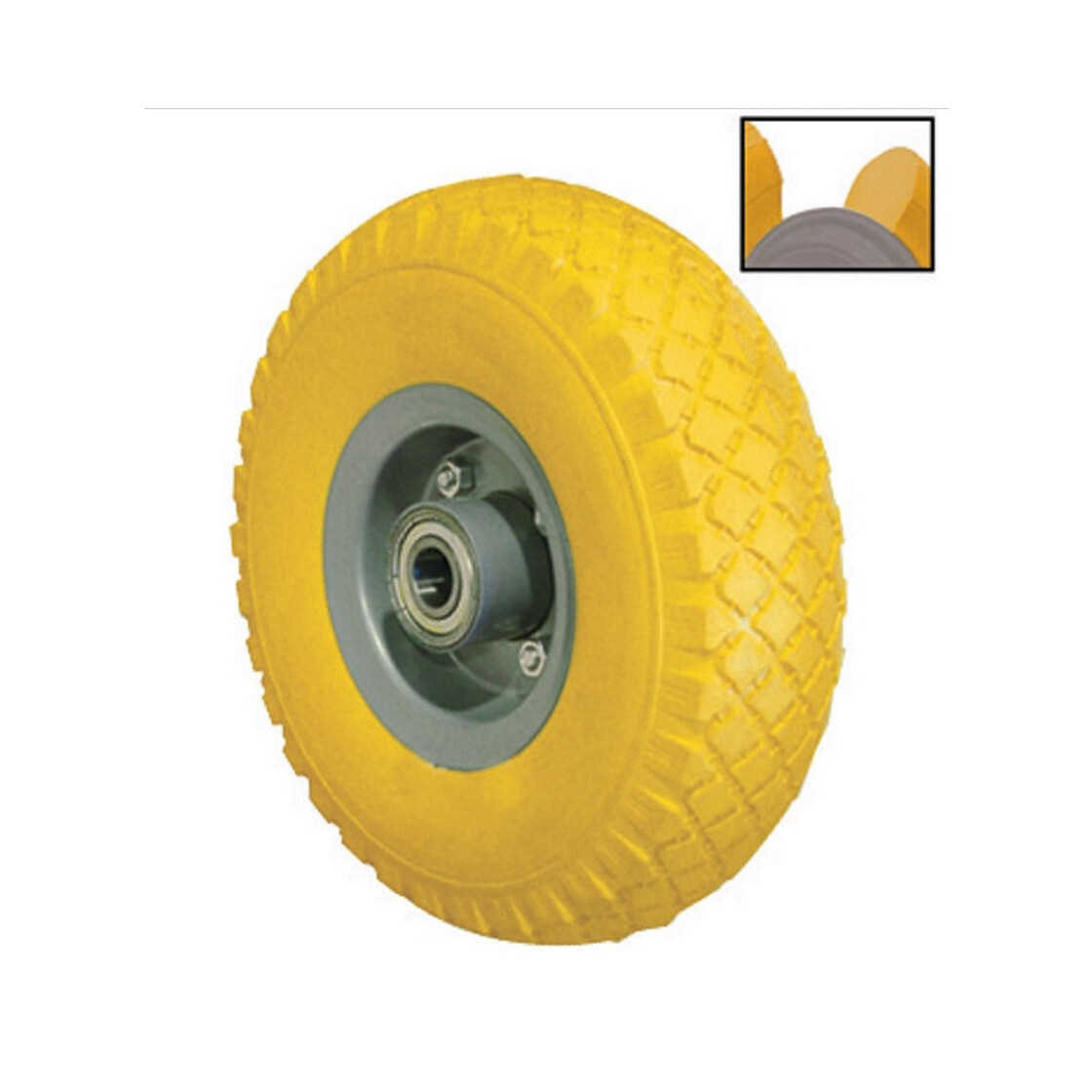Wheeltech 9062005 Sackkarren Rad PU 3.00-4 Metall Kugellager 120 kg, 19 ...