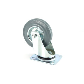 Lenkrolle 125 x 37.5mm 140 kg Traglast grauen Gummi...