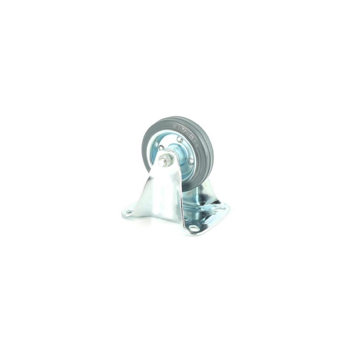 Wheeltech Bockrolle 80x25mm 60kg graues Gummi , spurlos, 1,99