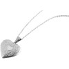 Akzent 5010095-002 Edelstahl Damenkette 43 cm / 1 mm - silberfarben Herzmedaillon
