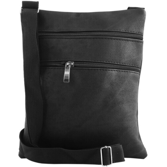 Damenhandtasche Tasche Crossbody Bag Kunstleder schwarz Größe:20 x 24 cm