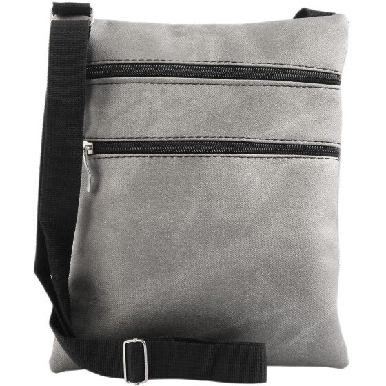 Damenhandtasche Tasche Crossbody Bag Kunstleder grau Größe:20 x 24 cm