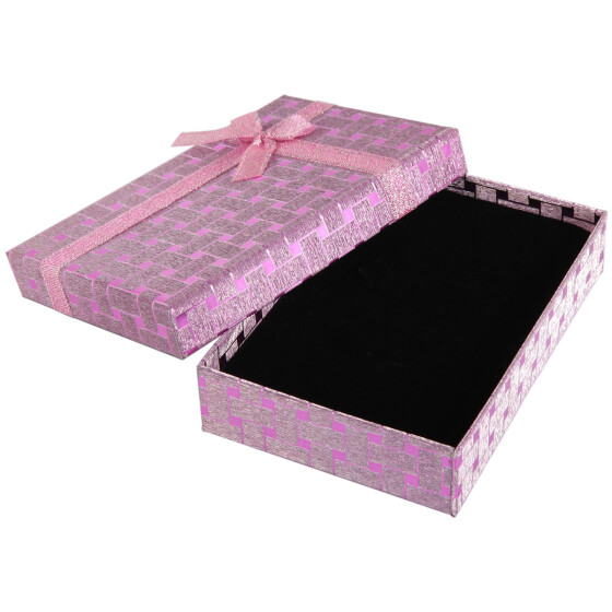 Schmuckbox glänzend 13x9x3cm pink Uhren Schmuck Geschenkboxen  6300023-003