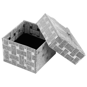 Schmuckbox 5,5 x 5,5 x 4 cm ohne Druck silberfarben