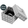 Schmuckbox 5,5 x 5,5 x 4 cm ohne Druck silberfarben