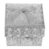 Schmuckbox 5,5 x 5,5 x 4 cm ohne Druck silberfarben