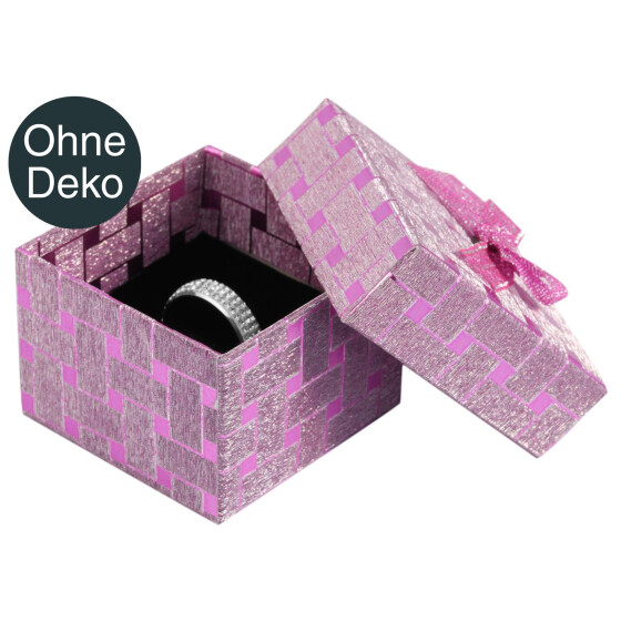 Schmuckbox 5,5 x 5,5 x 4 cm ohne Druck pink