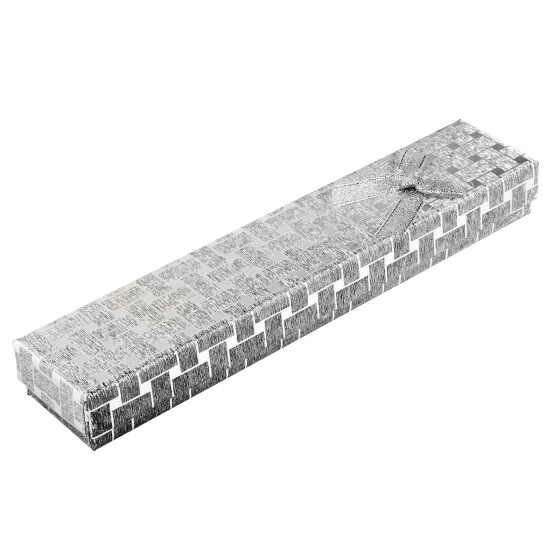 Schmuckbox SILBER glänzend 21,5x4,5x2,5cm Uhren Schmuck Geschenkboxen Shaghafi 6300022-001