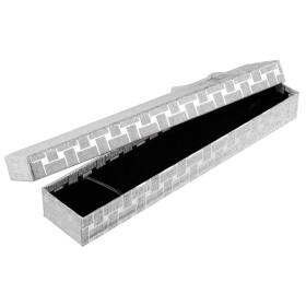 Schmuckbox SILBER glänzend 21,5x4,5x2,5cm Uhren Schmuck Geschenkboxen Shaghafi 6300022-001