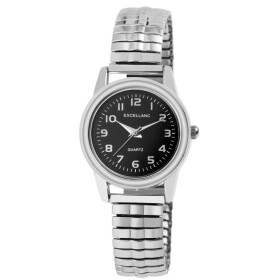 Edelstahl Damenuhr Zugbanduhr Excellanc silberfarben...