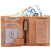 Akzent 3000179-003 Herren Geldbörse aus Echtleder Format 9 x 12 cm RFID Braun