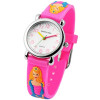 Kinderuhr rosa Prinzessin Motiv Aufdruck auf Silikonband Analog