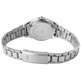 Edelstahl Damen Armbanduhr silberfarben blau ohne Ziffern Classix 1800104-004 Analog