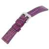 Leder Armband 22 mm Bandbreite lila silberfarbene Schließe