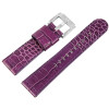Leder Armband 22 mm Bandbreite lila silberfarbene Schließe