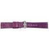 Leder Armband 22 mm Bandbreite lila silberfarbene Schließe
