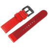 TW Steel Echtleder-Uhrenarmband - 22 mm Stegbreite - rot - schwarze Schließe