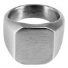 Herrenring Fingerring Siegelring Edelstahl silberfarben Ringgröße 62 matt
